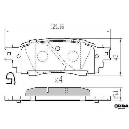 Semi Metallic Rear Brake Pad Set Semi Metallic Rear Brake Pad Set