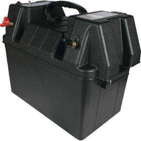 Battery Box Plastic L:340 x W:200 x H:200mm with Power Outlet