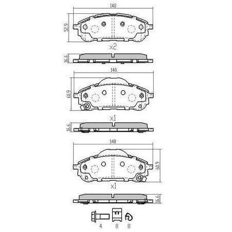 Premium Rear Brake Pad Set Premium Rear Brake Pad Set
