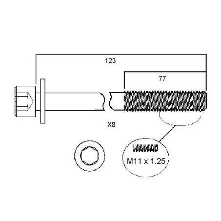 HEAD BOLT SET (1 HEAD)
