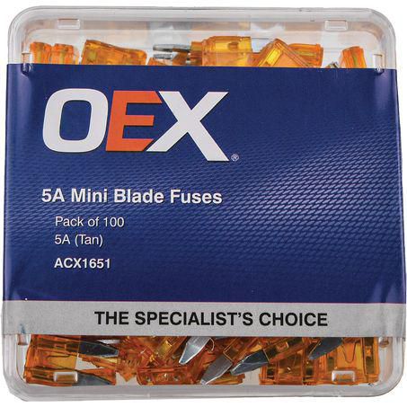 5 Amp Mini Blade Fuse (orange) X 100