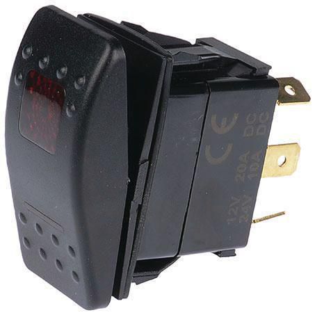 Carling Style Rocker Switch On/Off (Red)