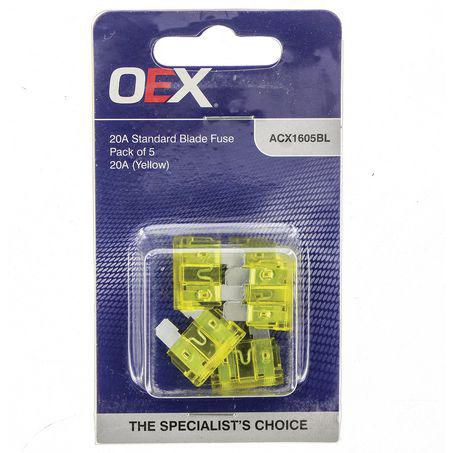20 Amp Ats Blade Fuse (yellow) X 5